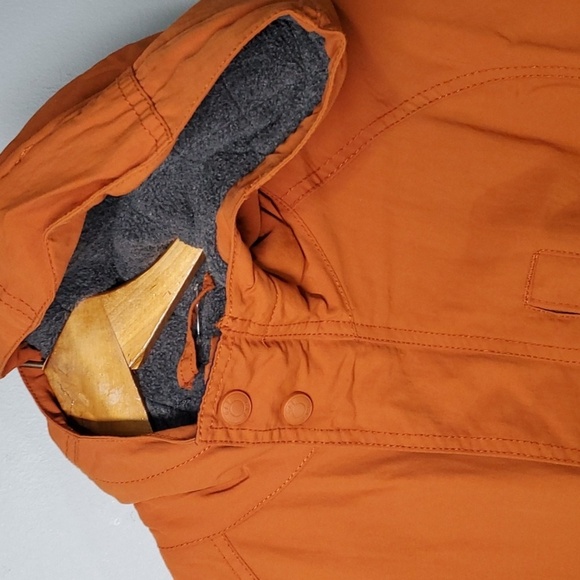 Gap jacket boys size large ( 10 ) orange grey green blue zippered pockets - Picture 2 of 16